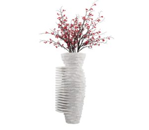 Marble vase with modern abstract design