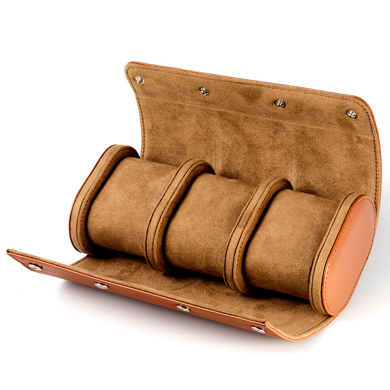 Leather watch roll/bag perfect for travelling and household use both - Leather craft products - 3