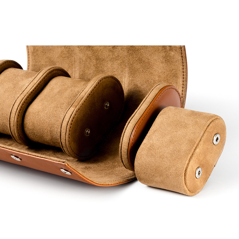 Leather watch roll/bag perfect for travelling and household use both - Leather craft products - 4